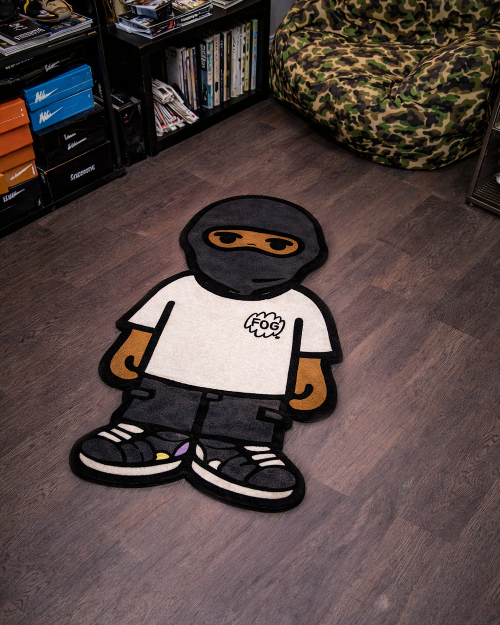 Personalized Bape Style Cartoon into Rug